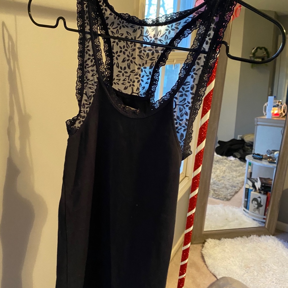 navy tank top